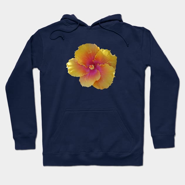 Pretty Yellow Orange Hibiscus Hoodie by KaSaPo